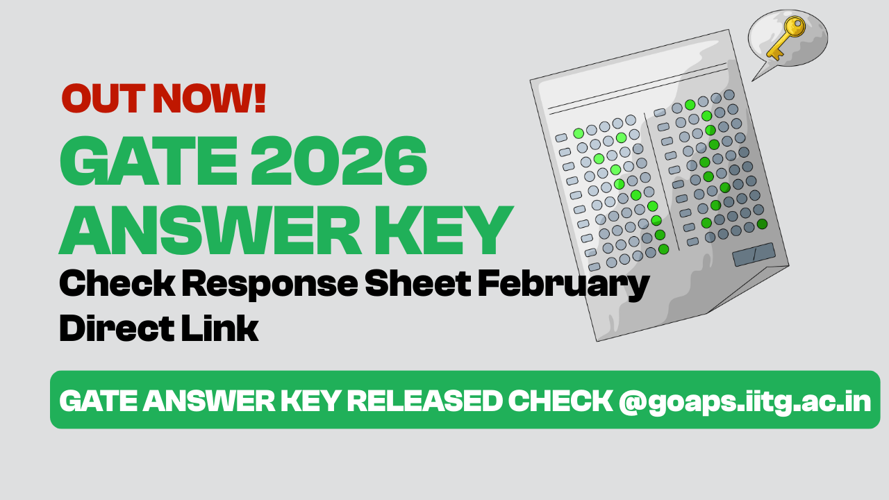 GATE 2026 Answer Key Released by IISc Bangalore – Download Response Sheet & Master Question Paper