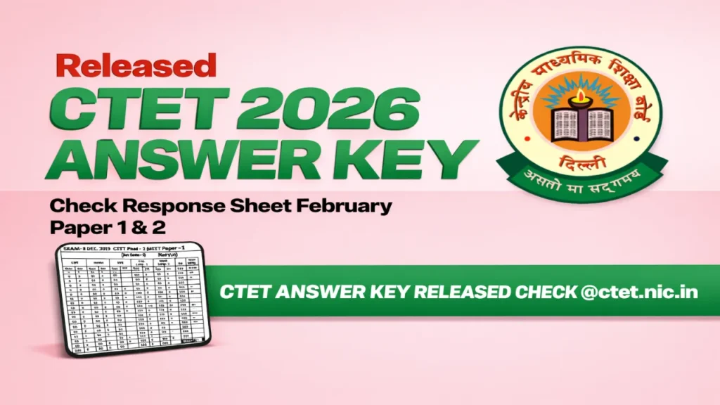 CTET Answer Key 2026 Expected Today @ ctet.nic.in | Download Paper 1 & 2 PDF