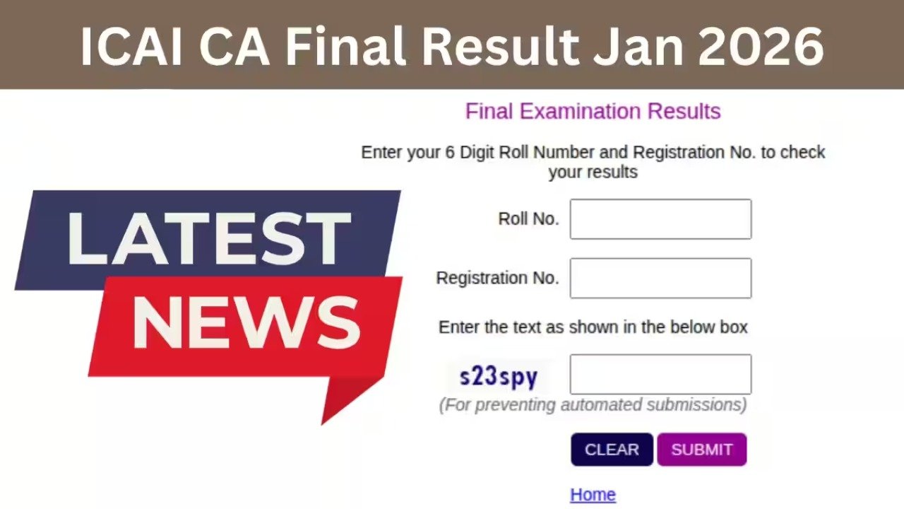ICAI CA Final Result 2026 LIVE: आज शाम 5 बजे जारी हुआ CA January Result icai.nic.in पर Scorecard Download करें,