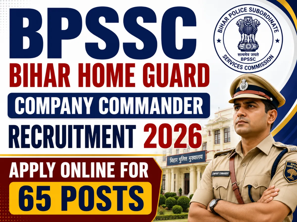 BPSSC Bihar Home Guard Company Commander Recruitment 2026 – Apply Online for 65 Posts