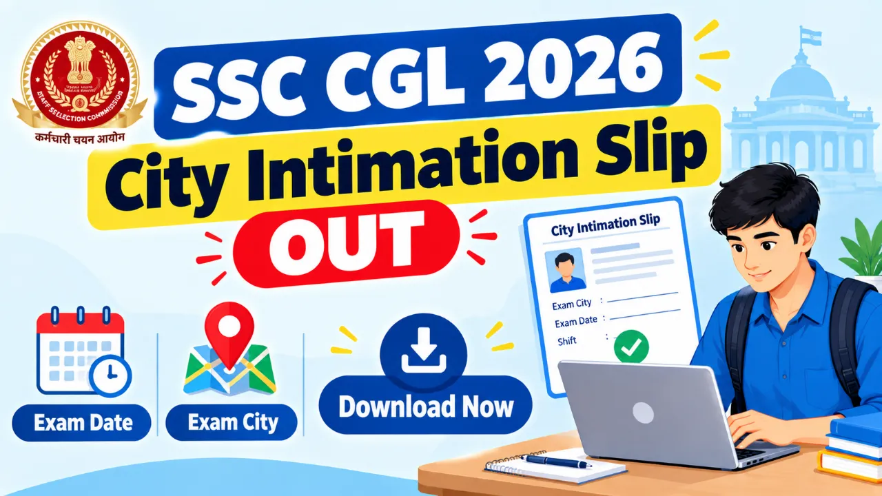SSC CGL Tier-I Exam City Details 2026: City Intimation Slip Out – Download Now @ssc.gov.in